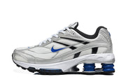 Nike Shox Ride 2 Silver and Blue Sneakers