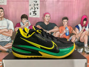 Nike Black Duck Basketball Sneakers Black Yellow Green