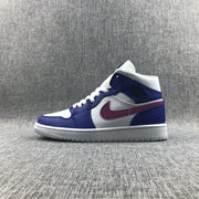 Jordan Air 1 Mid Blue Pink Sneakers 554724-451