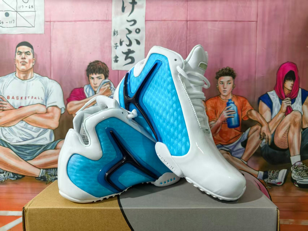 Nike Basketball Shoes White and Blue