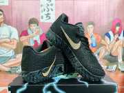 Nike Black and Gold Basketball Sneakers
