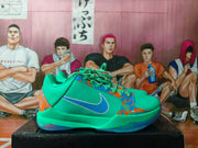 Nike Basketball Shoes in Teal, Blue and Orange Splatter