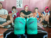 Nike Basketball Sneakers Green Purple Statue of Liberty Style