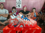 Nike Orange and White Basketball Sneakers