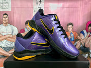 Nike Lakers Basketball Sneakers Purple Black Yellow
