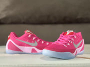 Nike Kobe 9 Pink Silver Basketball Sneakers