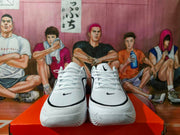 Nike White and Black Basketball Sneakers