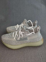 Yeezy 350 V2 Knit Sneakers Silver and White
