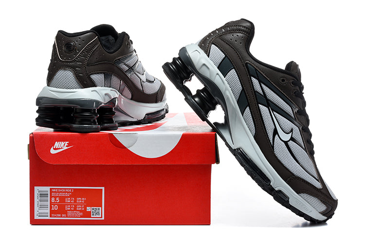 Nike Shox Ride 2 Sneakers in Brown and Silver
