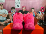 Nike Pink Basketball Sneakers with Black Swoosh