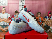 Nike White and Red Textured Sneakers