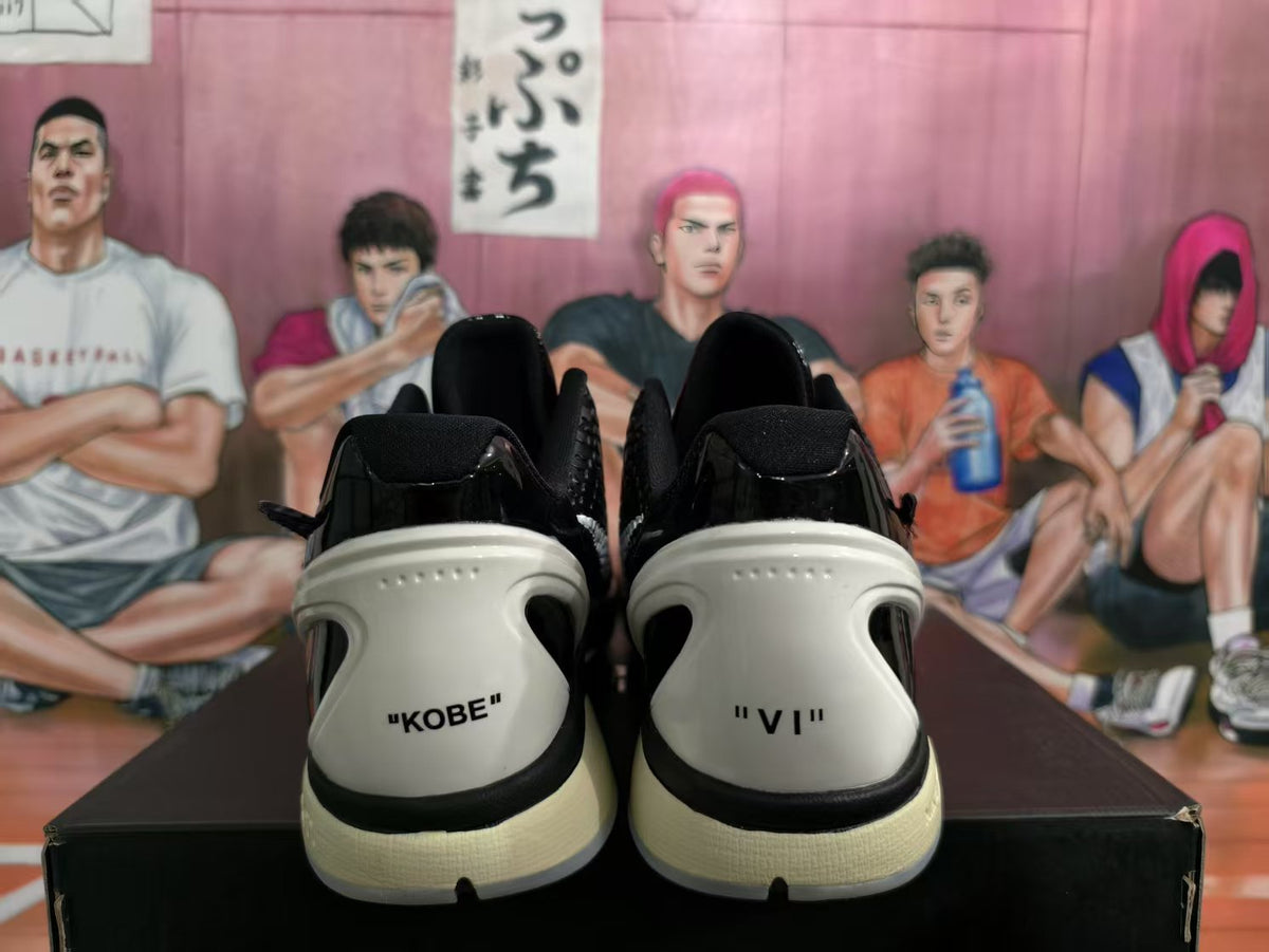 Nike Kobe VI Black Off-White Basketball Sneakers