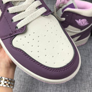 Jordan Air 1 Mid Purple White Pink Sneakers 555112-500