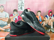 Jordan 3 Black and Red Low-Top Sneakers