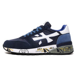Premiata Lander Navy and White Sneakers