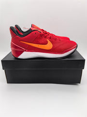 Nike Red Basketball Sneakers with Orange Swoosh