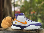 Nike Kobe 1 Kids' Basketball Shoes White Purple Orange