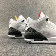 Jordan 3 White Cement Sneakers in White and Grey
