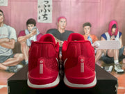 Nike Red and White Basketball Sneakers