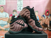 Nike Foamposite Sneakers Brown Black with Orange Details