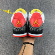 Jordan 3 White Red Yellow Black Sneakers