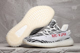 Yeezy 350 V2 Black White Pattern Sneakers