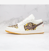 CZ4155-100 Low-Top Sneakers White Brown Yellow