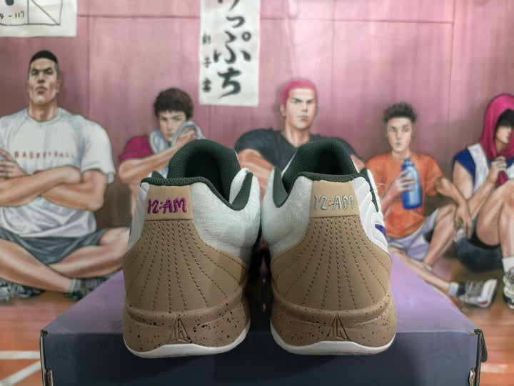 Jordan 12-AM Basketball Sneakers White Blue