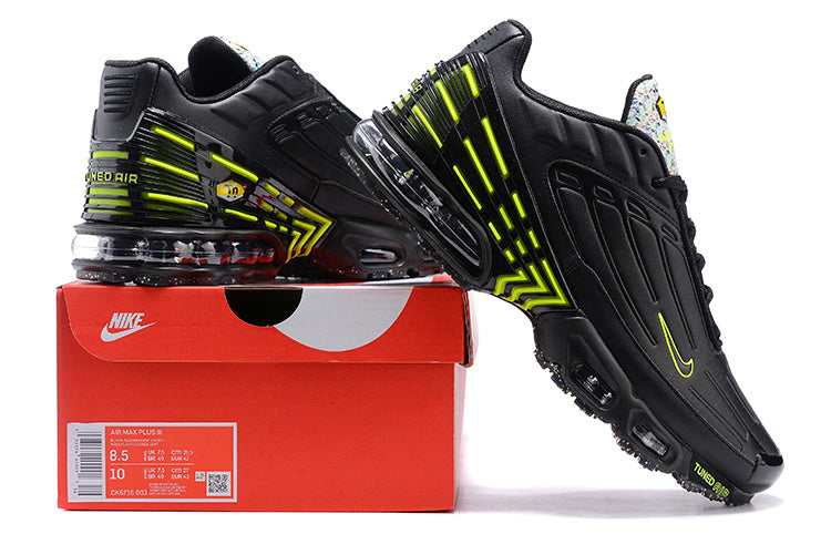 Nike Air Max Plus Black and Volt Sneakers