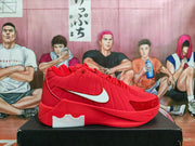 Nike Red and White Basketball Sneakers
