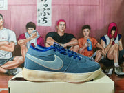 Nike Blue Denim Low-Top Sneakers
