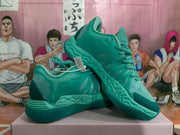 Blue-Green Basketball Sneakers