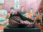 Nike Foamposite Sneakers Brown Black with Orange Details