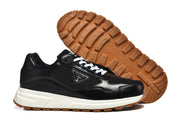 Prada Black Low-Top Sneakers with Gum-Tread Sole