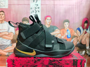 Nike LeBron Soldier 11 Black and Gold Basketball Shoes