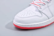 Jordan 1 Low Women's White Pink Red Sneakers