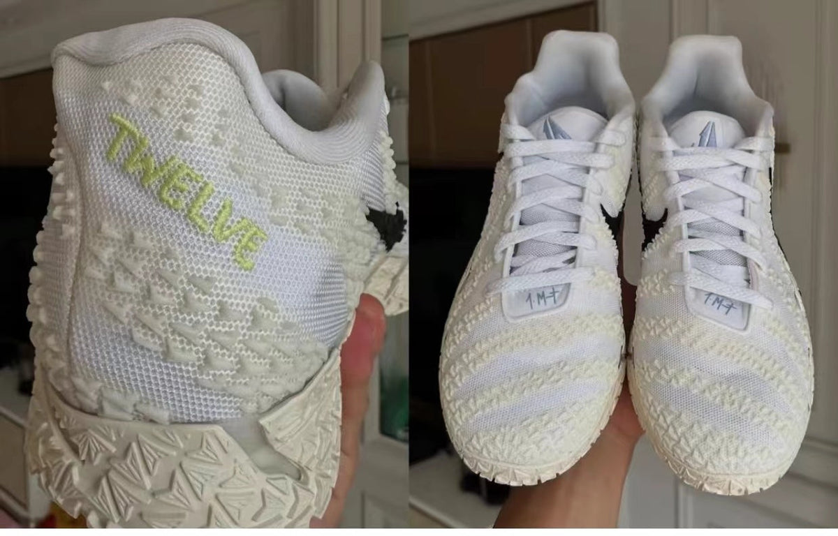 928-16 White Knit Sneakers