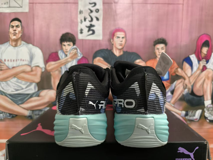 Puma Black Blue Basketball Sneakers