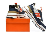 Hermès Trail Sneakers in Navy, White and Orange