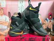 Nike LeBron Soldier 11 Black and Gold Basketball Shoes