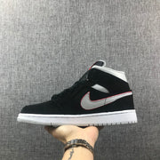Jordan Air Jordan 1 Mid Black Silver Red 554724-060