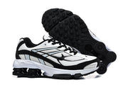 Nike Shox R4 White and Black Sneakers