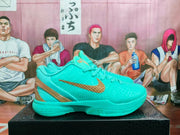 Nike Zoom Basketball Shoes in Turquoise and Gold