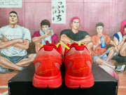 Nike Zoom Basketball Sneakers Red with Neon Laces