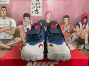 Nike White Blue Red Strap Sneakers