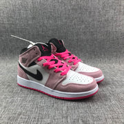 Jordan Air Jordan 1 Mid Pink White Black Sneakers 852542-801