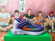Nike Purple Basketball Shoes with Red and Green Swoosh