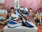 Nike Blue and White Basketball Sneakers