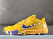 Nike Kobe 4 Basketball Shoes Yellow Purple Lakers Style