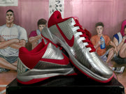 Nike Basketball Sneakers Silver Red
